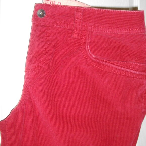 Sonoma Life + Style women's size 6 cotton/spandex red corduroy pants - Picture 2 of 3